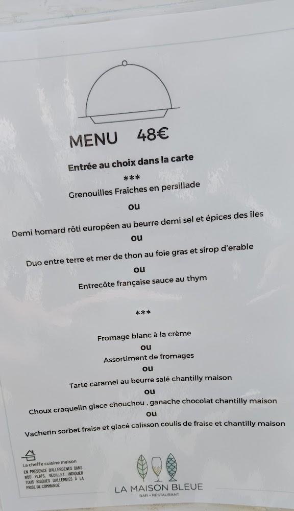 La Maison Bleue - Menu Image 1