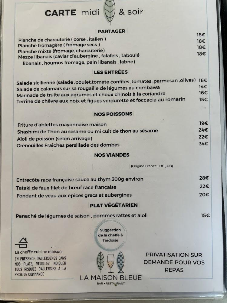 La Maison Bleue - Menu Image 3